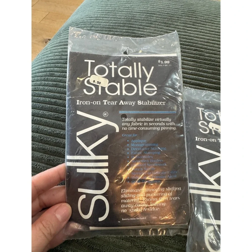 Sulky Totally Stable‎ Iron On Tear Away Stabilizer For Embroidery Sewing Crafts